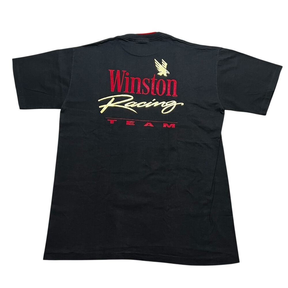 Vintage‎ 90s Winston Racing Team Shirt Men's XL Black Red USA Promo Nascar Retro